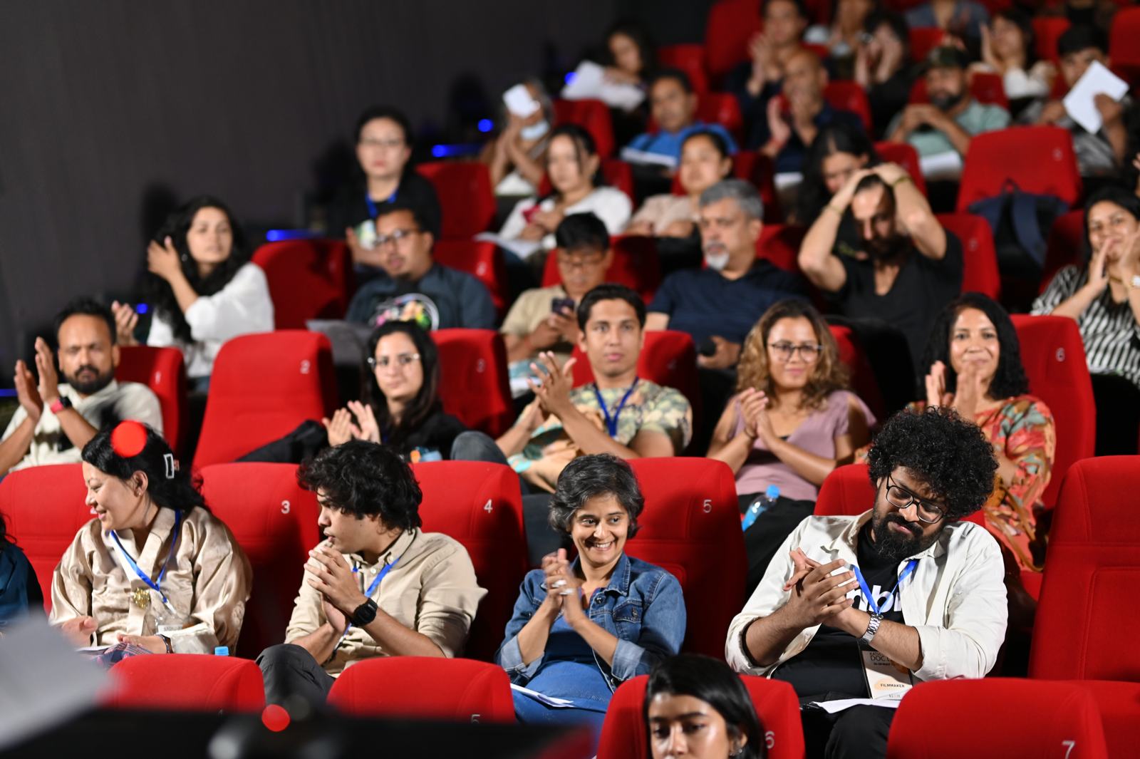 Audience applauding at the 2025 live pitch