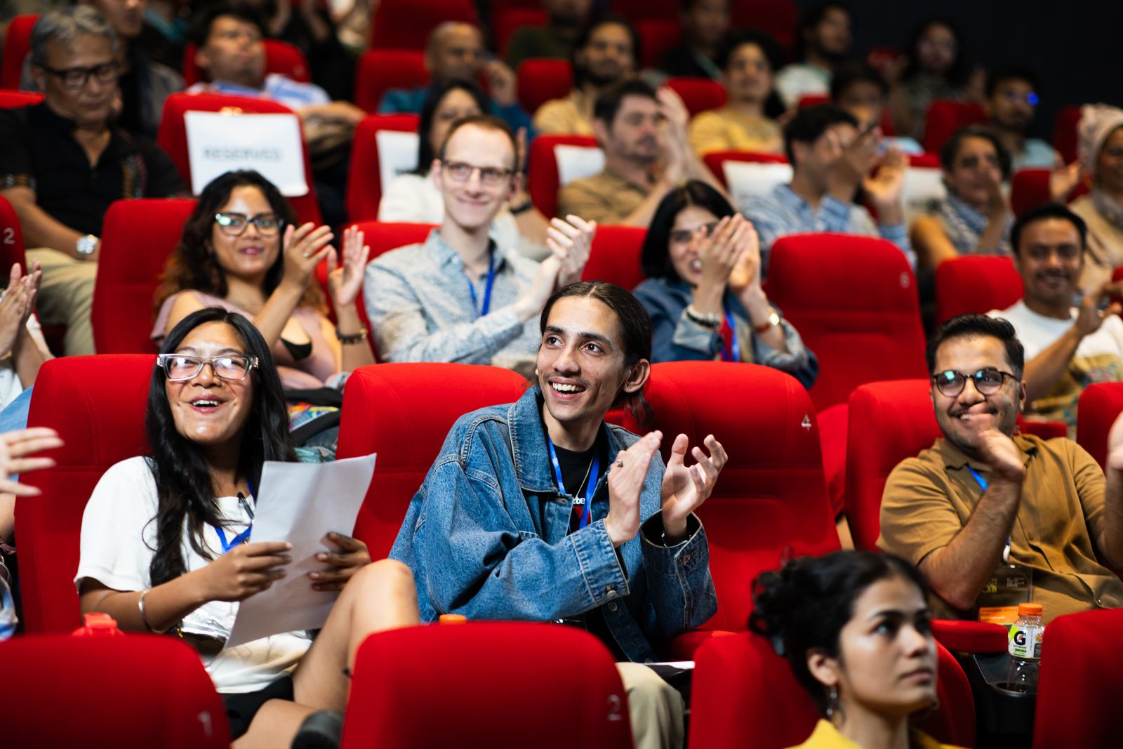 Filmmakers in the audience at the 2026 live pitch